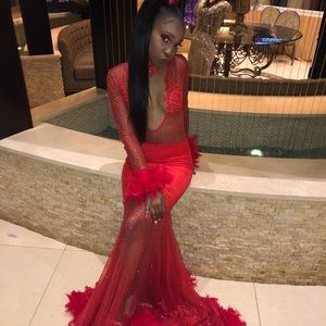 Custom prom dress w/ choker (price negotiable)